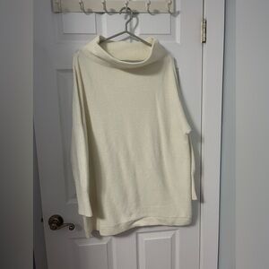 Free People Cream Cowl Neck Sweater